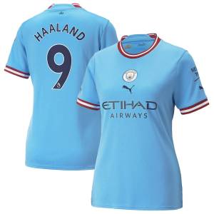 MAILLOT MANCHESTER CITY DOMICILE FEMME 2022 2023 HAALAND (3)