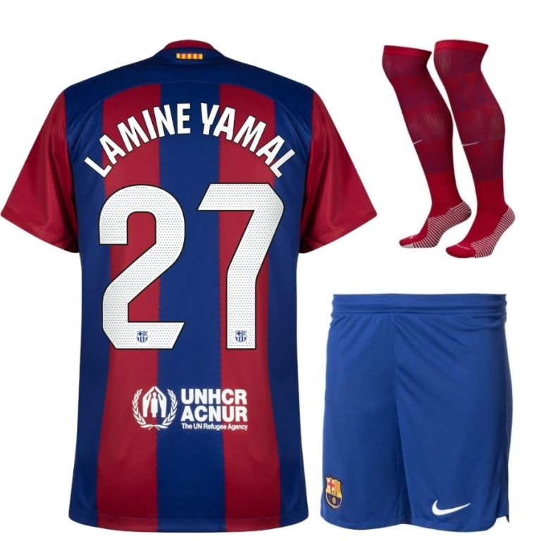 Maillot Kit Enfant Barca 2023 2024 Domicile Lamine Yamal (1)