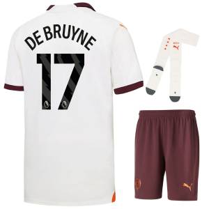 Maillot Kit Enfant Manchester City Exterieur 2023 2024 De Bruyne (1)