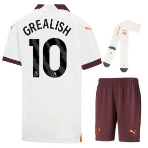 Maillot Kit Enfant Manchester City Exterieur 2023 2024 Grealish (1)